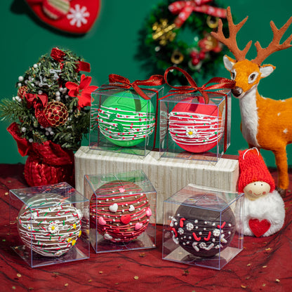 TEMLQPACK 50 Pack 3x3x3 Inch Clear Hot Chocolate Bomb Boxes - Christmas & Birthday Gift Boxes
