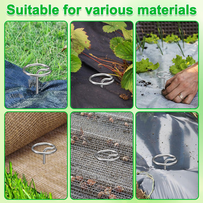 Heavy-Duty Landscape Staples – 120 Pcs 6-Inch G-Shaped Thickened Galvanized Garden Fabric Staples,Rust-Resistant Ground Cover Pins for Weed Barrier, Erosion Control & Landscaping Projects