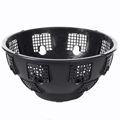 Gardenised Durable Plastic Lace Ultimate Hanging Baskets Tomato, Flower, and Herb Outdoor Flower Planter, Black