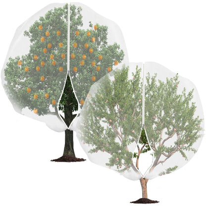 Large Fruit Tree Netting, 2 Pack 10x10Ft Garden Netting Pest Barrier Mesh Covers Bags with Zipper and Drawstring Insect Bird Cover Netting Plant Protection Covers for Vegetables Bushes