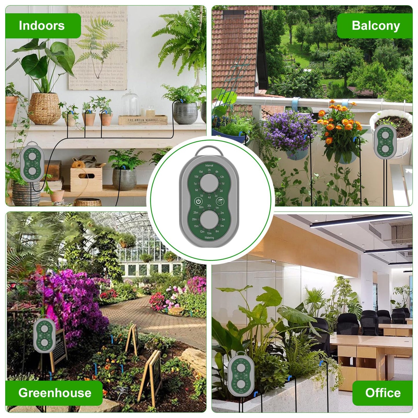 Automatic Plant Waterer Indoor Self Watering System for Pot Plant,Battery Powered Outdoor IPX5 Waterproof Auto Drip Irrigation Kit Beginner-Friendly Water 15 Plants