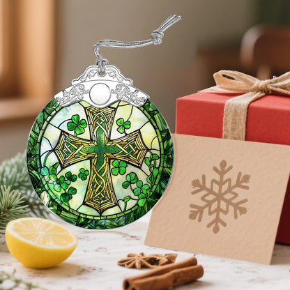 Stained Glass Cross Ornament, Christmas Ornaments, Christmas Decorations for Tree, Holiday Ornament, Religious Gifts, Cross Gifts, Gift Ideas & Christian Gift
