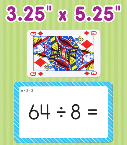 Carson Dellosa Education Division, Fractions, and Multiplication Flash Cards, 3 Sets of Flashcards, Math Games for Kids 8-12, 3rd Grade Mathematics Practice and Up