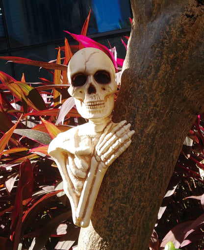Crazy Bonez Skeleton Tree Peeker Outdoor Decoration