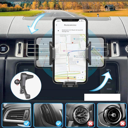 Phone Holder for car, Car Phone Holder Mount with Upgraded Metal Hook Clip for Air Vent, Car Mount Smartphones Holders