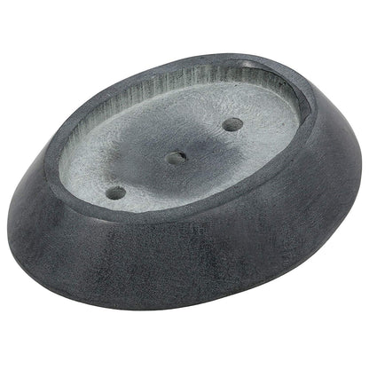 Ajuny Self Draining Soap Dish with Drain Durable Waterfall Stone Soap Tray Holder Soap Saver for Shower, Bathroom, Kitchen, Bathtub Easy Clean - Grey