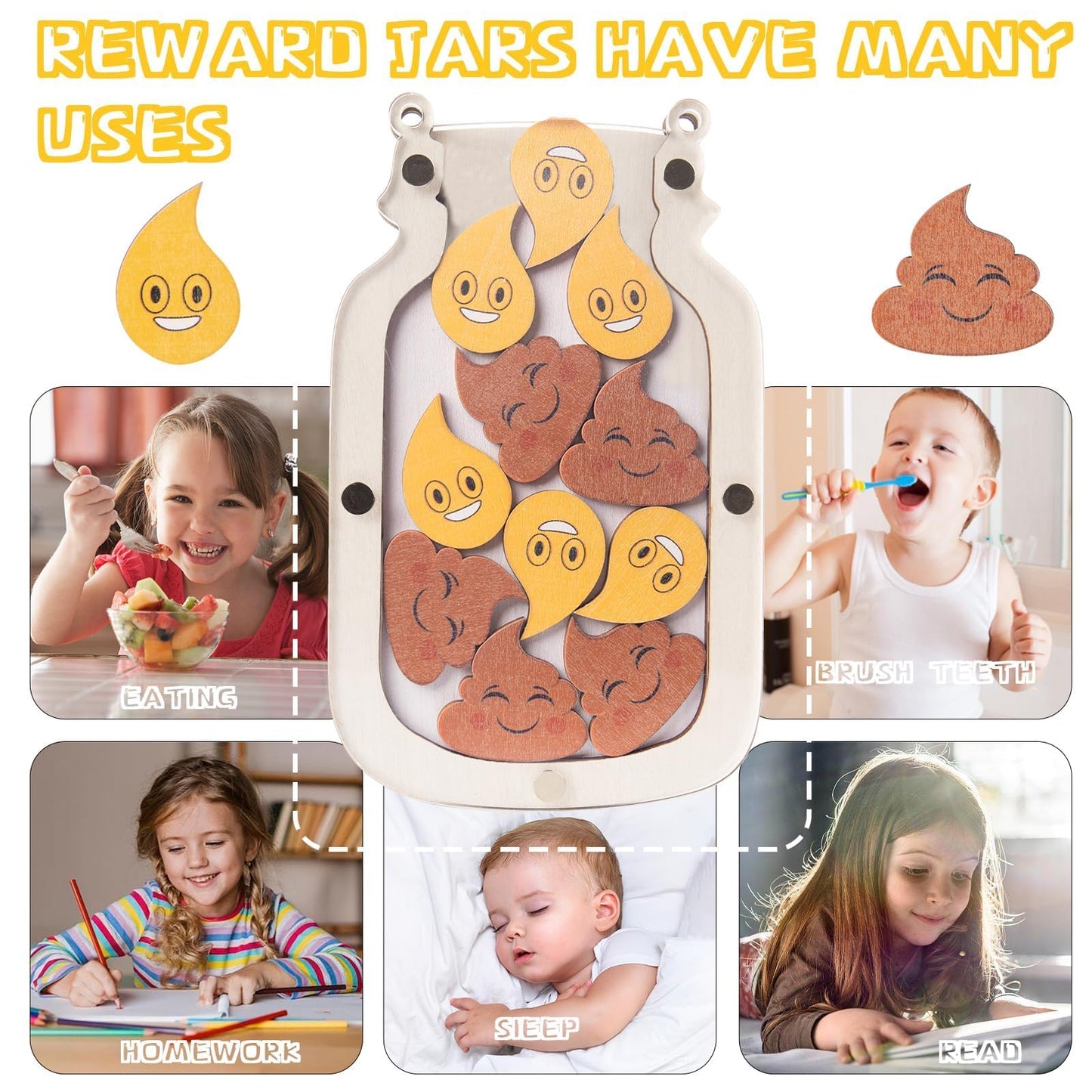 40 Pcs Reward Jars for Kids Classroom Reward Jar Toddlers Back to School Themed Construction Potty Training Rewards Toddler Incentive Behavior Responsibility Chart for School Boys Girls Supplies
