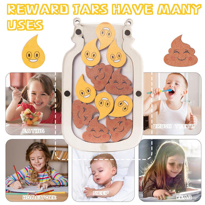40 Pcs Reward Jars for Kids Classroom Reward Jar Toddlers Back to School Themed Construction Potty Training Rewards Toddler Incentive Behavior Responsibility Chart for School Boys Girls Supplies