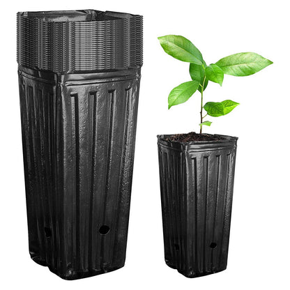 TOPINCN Deep Tree Pot Nursery Pots Outdoor Indoor Garden Seedlings Container Plants Treepots Tree Pots Flowers Plastic Container Pots Tall 20Pcs for Jar Nursery Baby Outside Kid Nursery