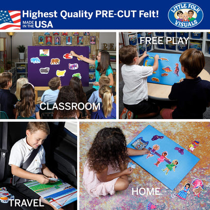 Little Folk Visuals Brown Bear, Brown Bear, What do You See? Precut Felt Pieces, 11 Pieces Set