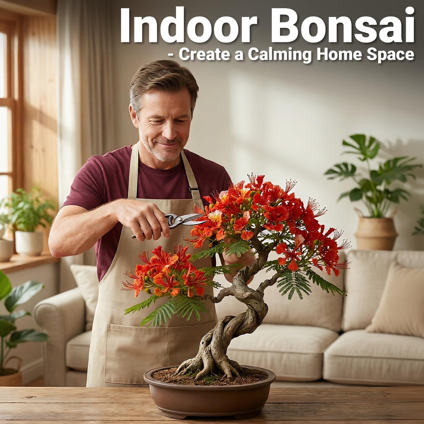 JELHFIP Bonsai Tree Starter Kit for Beginners 5 Unique Indoor Bonsai Trees with Gardening Tools DIY Bonsai Growing Kit Perfect Gifts for Women Men Plant Lovers for Birthday Father’s Day Housewarming