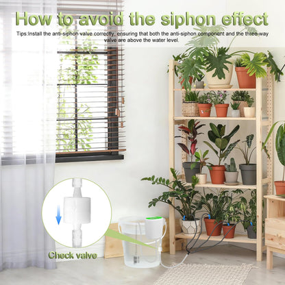 Automatic Plant Waterer Self Watering System - Drip Irrigation Kit with Programmable Timer, Water Up to 12 Potted Plants, Perfect for Indoor Gardens, Balconies & Outdoor Parks