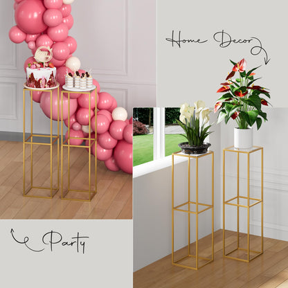 TEKXYZ Flower Stand for Wedding, 10 Pcs 31.5 Inch Tall Flower Stand, Metal Centerpiece Stand, Gold Centerpieces For Wedding, Event Party Props, Patio Decor