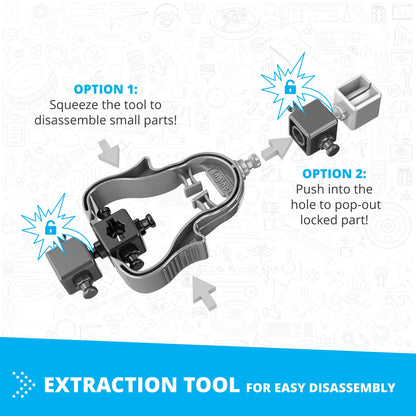 Engino: Inventor Mechanics - 4 Wheeled Extreme Bike - Motorized 10 Model Toy Brick Building Set, Vehicle Speed & Direction Movement, STEM Kit, Kids 9+
