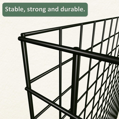 Warmfarm 24 Pics DIY Metal Plant Protectors from Deer, Garden Fencing Animal Barrier Size 11.8 * 11.8 inches, Mesh Plant Cage Chicken Wire Cloche for Plants with Stakes and Nylon Cables (24 Pcs)