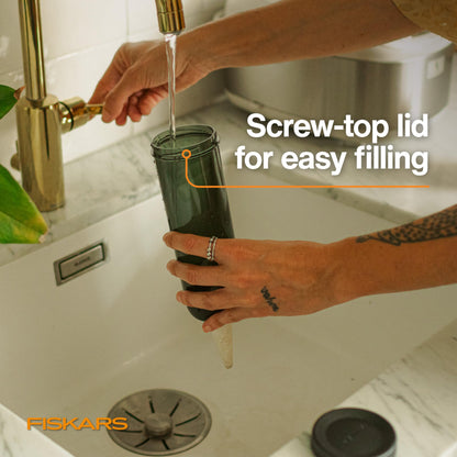 Fiskars Watering Spike for Indoor Plants, Self-Watering Device to Water Plants While Away, Continuous Hydration for Care on Vacation & Travel, Porous Ceramic Cone Stake for Slow Release, 11.75 oz