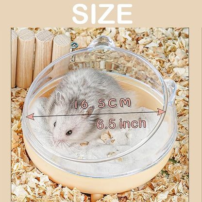 Meow&Woof 2 Pack Cozy Small Animal Beds with Hock, Winter Guinea Pig House, Hamster Sand Bath Container, Large Sandbox Toilet Gerbil Batheoom, Tiny Chinchilla Dust Bathtub Sand Bath Box for Hamster Ca