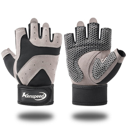 Workout Gloves Gym Gloves for Men and Women Weight Lifting Gloves with Wrist Support Full Palm Protection Breathable for Trainning, Cycling, Pull-ups, Rowing, Climbing