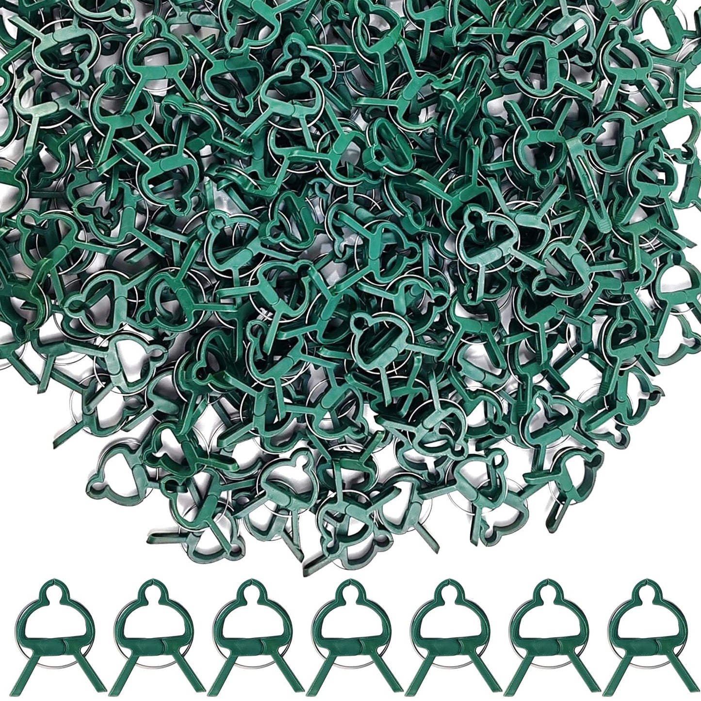 ROYHOO 120PCS Plant Support Clips, Gentle Flower Plant Clamps for Supporting Vine Climbing Plants, Gardening Lever Loop Gripper Clips Help Stems Vines Grow Straight Upright