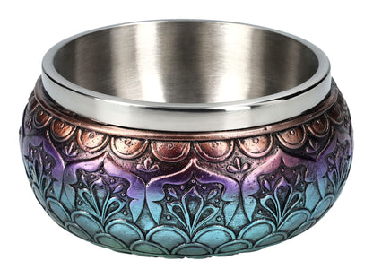Pacific Giftware Wicca Metaphysical Positive Energy Spiritual Divinity Intricate Gradient Colors Chakra Buddhist Mandala Smudging Smudge Bowl Figurine Scrying Vessel Container Decorative Bowls