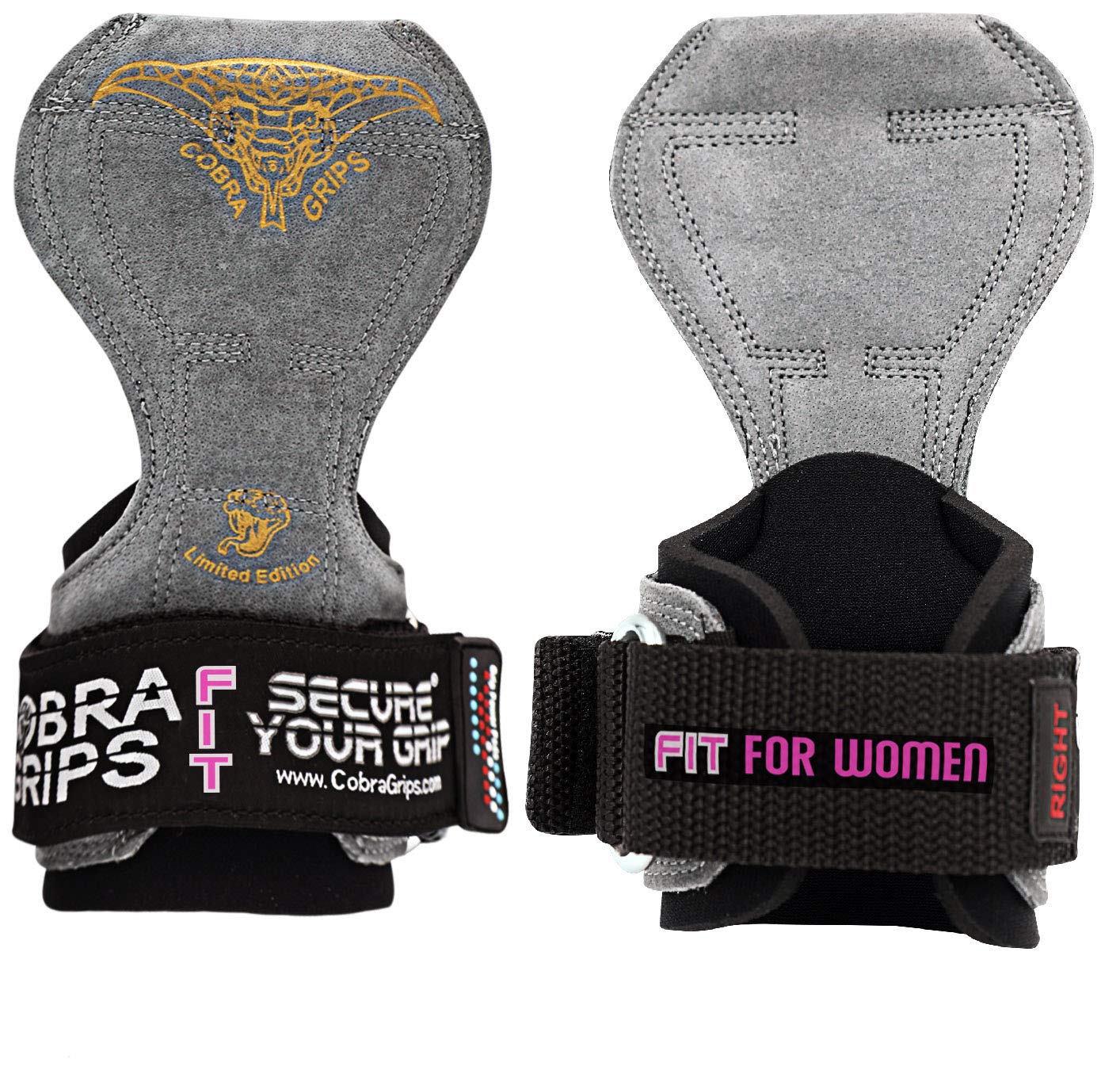 Cobra Grips PRO Weight Lifting Gloves Heavy Duty Straps Alternative Power Lifting Hooks for Deadlifts Adjustable Neoprene Padded Wrist Support Bodybuilding