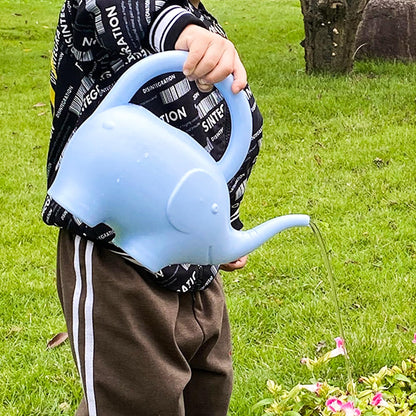 Luwint Elephant Watering Can 1 Quart, Long Spout Small Watering Can for Indoor Plants, Lightweight Outdoor Watering Pot with Comfortable Handle, Blue