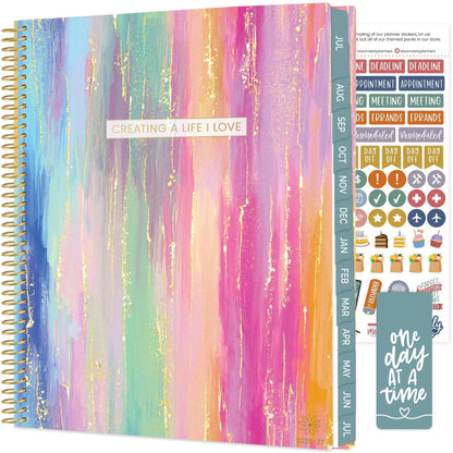 bloom daily planners 2026-2027 Planner (8.5” x 11") 13 Month Academic Year Organizer (July 2026 - July 2027) - Weekly & Monthly Agenda Book with Stickers & Tabs - Creating a Life I Love