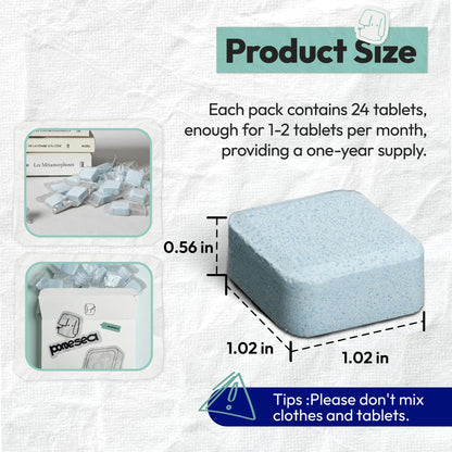 Washing Machine Cleaner Tablets 24 Pack for Pet Owner- Deep Cleaning Descaler & Deodorizer for HE Front Load & Top Load Washers, Septic Safe, Eco-Friendly, 12 Month Supply
