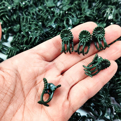 GXXMEI 400PCS Orchid Clips for Plants Support - Dark Green, for Small - Middle Climbing Plants Vine Plants & Single Stem Plants