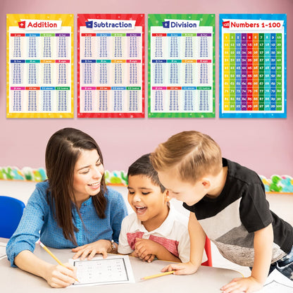 Simply Magic 166 PCS Simply Magic Magnetic Fraction Tiles and Circles & 32 Educational Posters for Kids