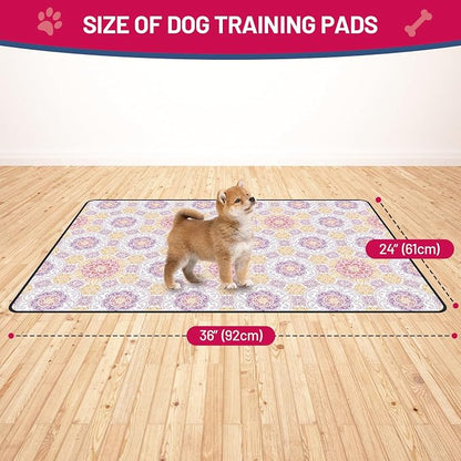 Washable Dog Pee Pads - Absorbent Reusable Puppy Training Pads, Waterproof Leak - Proof & Non - Slip for Crate Whelping Potty Training 24x36 (Pack of 2)