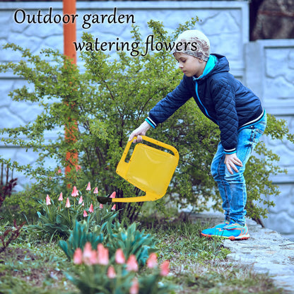 YOPIWI Watering Can 1.6Gal Transparent Plastic with Comfort Grip Handle for Indoor & Outdoor Plants (Yellow)