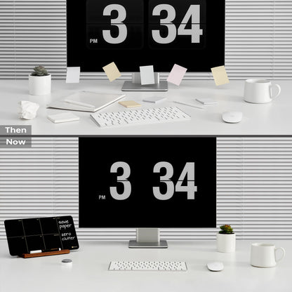 Desktop Black Glass Weekly Planner Dry Erase Whiteboard with Detachable Wood Stand,Small Portable Week Calendar to Do List White Board 12x6 for Office, Home, Schools, Marker&Eraser Included, Yeoux