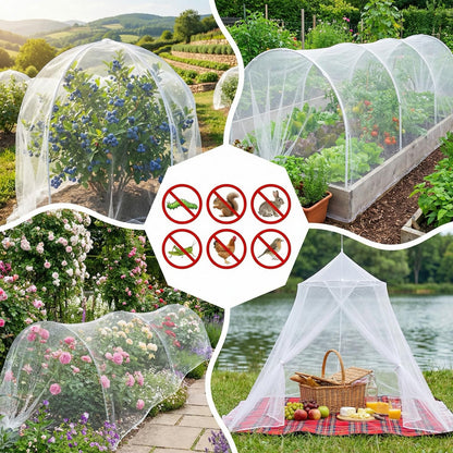 10FT x 20FT Garden Netting Ultra Fine Mesh Netting Plant Cover Insect Bird Netting Barrier for Garden Protection Row Cover for Raised Beds/Greenhouse Vegetables Fruits Flowers Trees