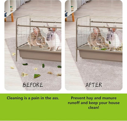 UNIFAMILY 10Pcs Flexible 0.8mm Pet Cage Guard Liners Clear, 14”×4.5” Guinea Pig Cage Side Lining,Scatter Guard for Cage, Rabbit Urine Guard Sheet, Cage Liner Protection,Small Animal Cage Accessories