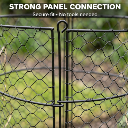 DHAMPOOH Large Plant Protection Cage, 4 Pcs Heavy Duty Chicken Wire Cloche, Metal Protectors for Garden Plants, Protecting Fruits and Seedlings from Rabbits, Squirrels and Other Animals - 14'' x 16”