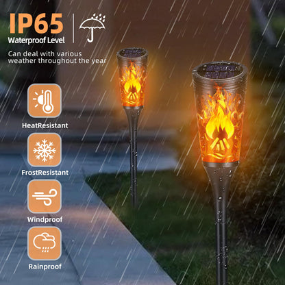 Toodour Solar Lights Outdoor, 10 Pack Solar Torch Lights with Flickering Flame, IP65 Waterproof Yard Lights Landscape Decoration Lighting for Outside Garden Lawn Pathway Patio Decorations