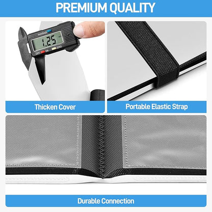 Card Binder, Upgraded 4 Pockets Trading Card Collection Binder for Cards, 160 Pockets Mini Card Book Holder Album - White