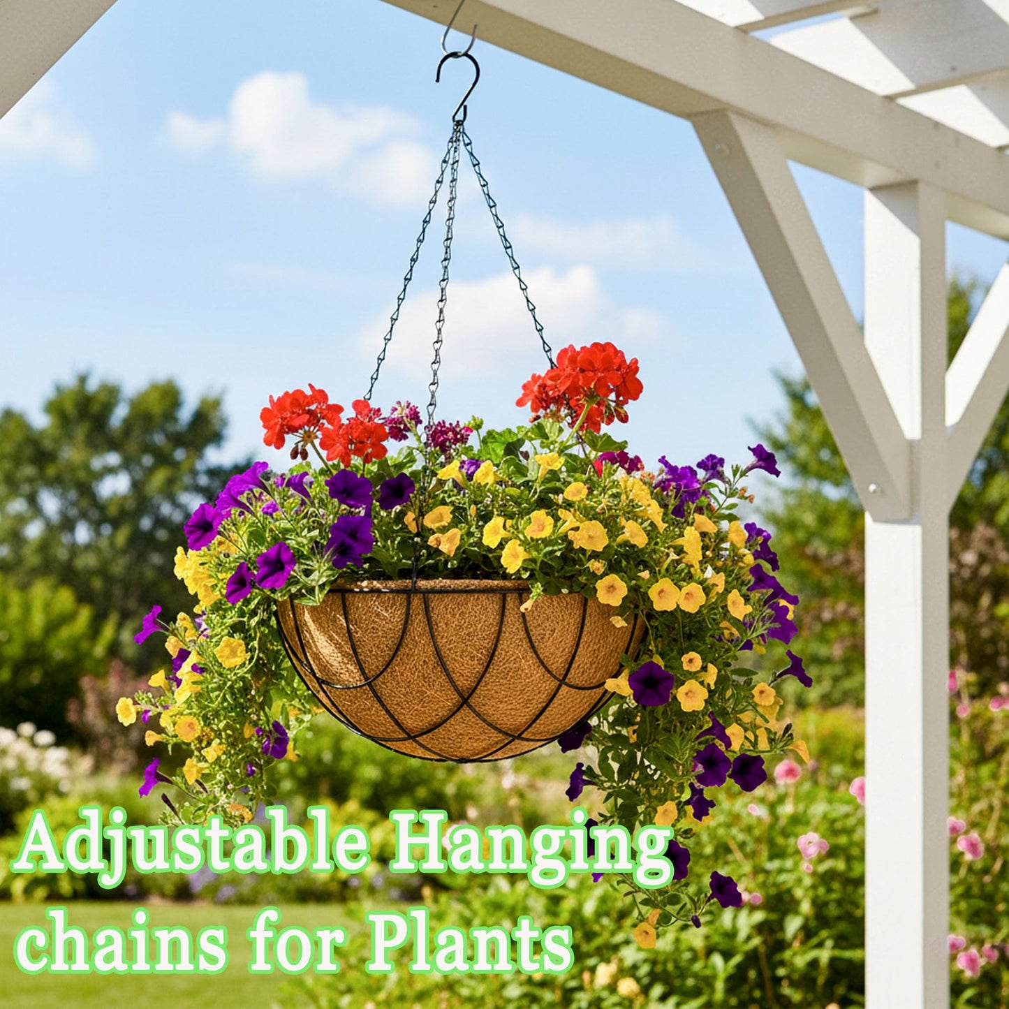 SMYAXUNW 6pcs19.7inch Hanging Basket Planter Hanging Chain，Replacement Plant Hangers for Bird Feeders,Planters Wind Chimes and Decorative