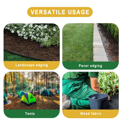Aolabela 150 Pack 8 Inch Plastic Landscape Edging Anchoring Stakes Garden Lawn Yard Spikes Landscaping Stakes for Paver Edging, Weed Barrier, Tent, Artificial Turf