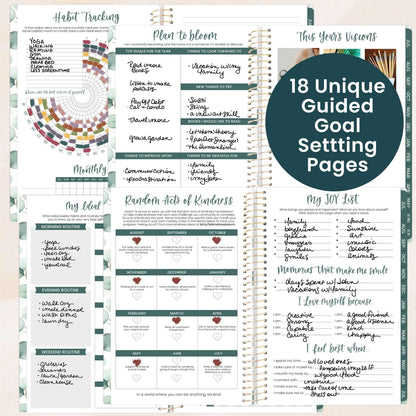 bloom daily planners 2026-2027 Planner - Academic Year (July 2026 - July 2027) Monthly & Weekly Soft Cover Planner for Women - 13 Month Inspirational Agenda Book with Stickers - 5.5" x 8.25" - Boho Greenery
