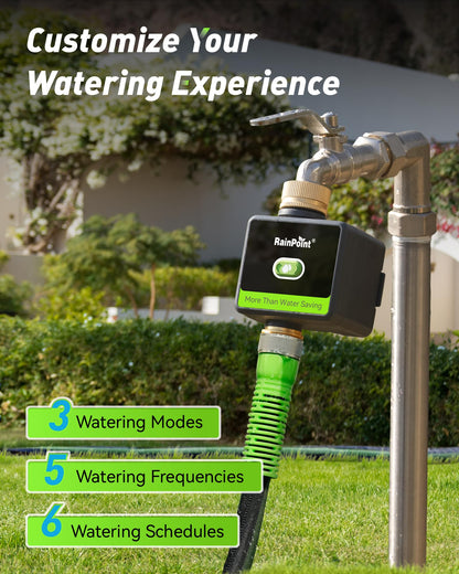 RAINPOINT WiFi Water Hose Timer with Brass Inlet&Outlet, Smart Sprinkler Timer for Watering with Gateway, WiFi Watering System for Garden, Automatic Irrigation System for Lawns and Yard