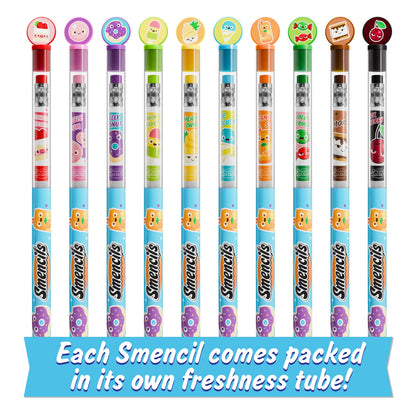 Smencils - Patented Gourmet Scented Graphite HB #2 Pencils Made from Recycled Newspapers, 10 Count, Gifts for Kids, School Supplies