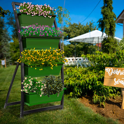 Outland Living 6-Ft Raised Garden Bed - Vertical Garden Freestanding Elevated Planter with 4 Container Boxes - Good for Patio or Balcony Indoor and Outdoor - Perfect to Grow Vegetables Herbs Flowers