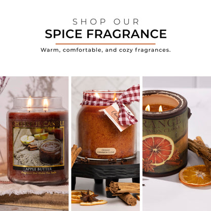 A Cheerful Giver — Orange Cinnamon Clove - 34oz Papa Scented Candle Jar with Lid - Keepers of the Light - 155 Hours of Burn Time, Gift for Women, Orange