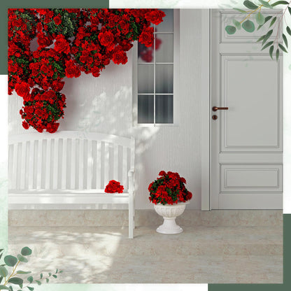 Zhehao 1 Pcs Classic Urn Planter Plastic Urn Planters Outdoor 12 x 10 Inch Traditional Pedestal Flower Pots Outdoor Large White Vases Indoor for Garden Patio Front Porch