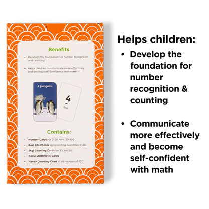Award-Winning Numbers & Counting Flash Cards for Kids Ages 2-8 – Learn Counting 0-100, Number Recognition & Basic Math – 36 Durable Cards with Real Images for Preschool to Kindergarten
