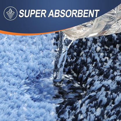 OLANLY Large Bathroom Rugs Mat 50x30, Extra Soft Absorbent Microfiber Bath Rugs, Rubber Backing, Quick Dry, Machine Washable Bath Mats for Bathroom Floor, Tub and Shower, Home Decor Accessories, Navy