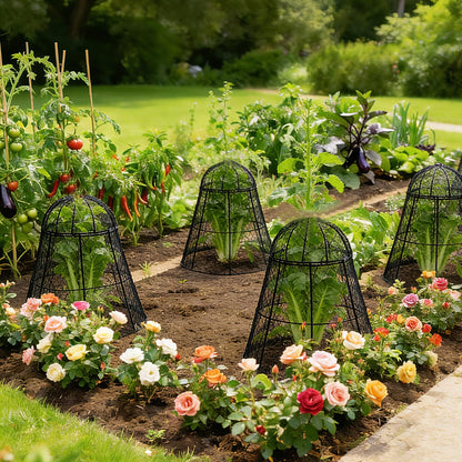 12 Pcs Garden Cloches for Plants, 17" H x 13" D Metal Chicken Wire Cloche Plant Covers Sturdy Plant Protectors Garden Netting Plant Protectors from Animals to Keep Bunnies Chicken Squirrels Birds Out