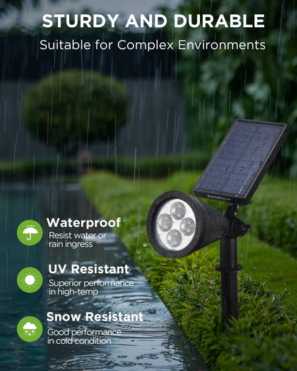 InnoGear Solar Lights Outdoor Waterproof Halloween Christmas Solar Garden Light for Outside Yard Landscape Lighting Pathway Spot Lights Spotlight Wall Light Auto On/Off, 2 Pack (Violet Purple Light)